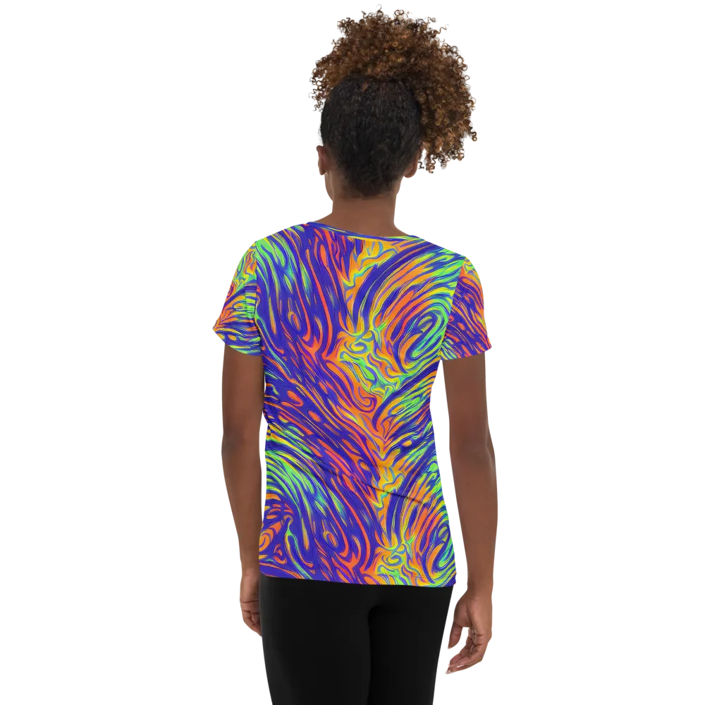 Kinetic Prism on Women's Athletic T-Shirt — Back