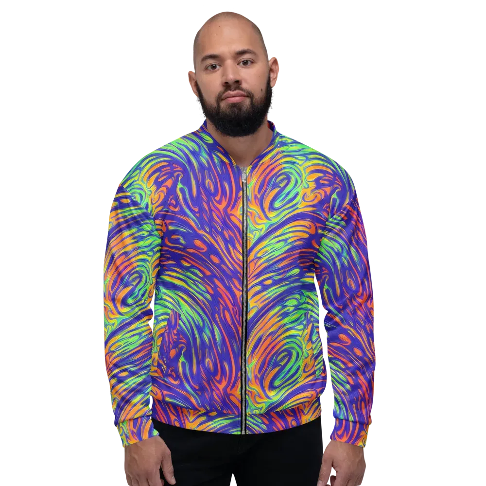 Kinetic Prism on Bomber Jacket — Front