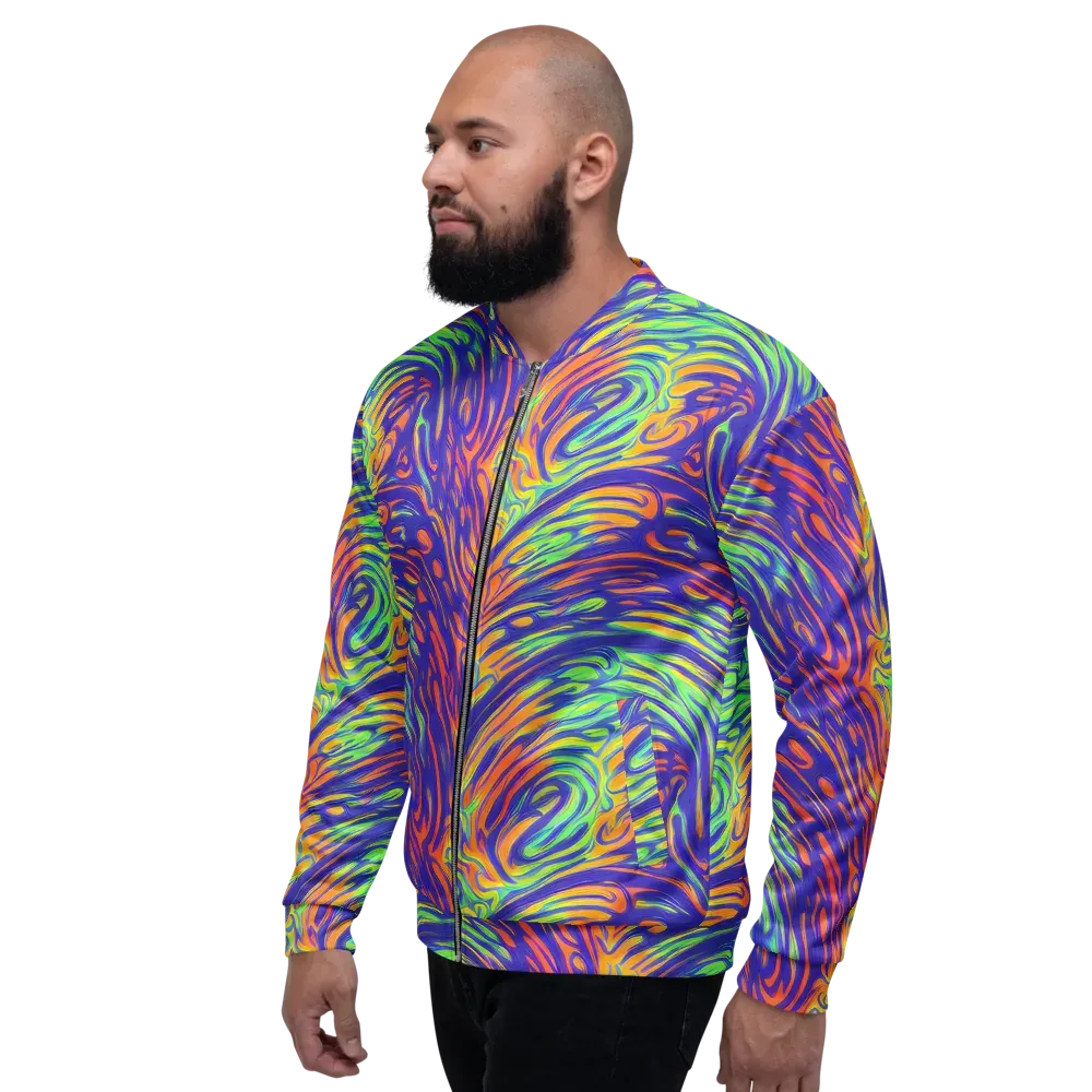 Kinetic Prism on Bomber Jacket — Left