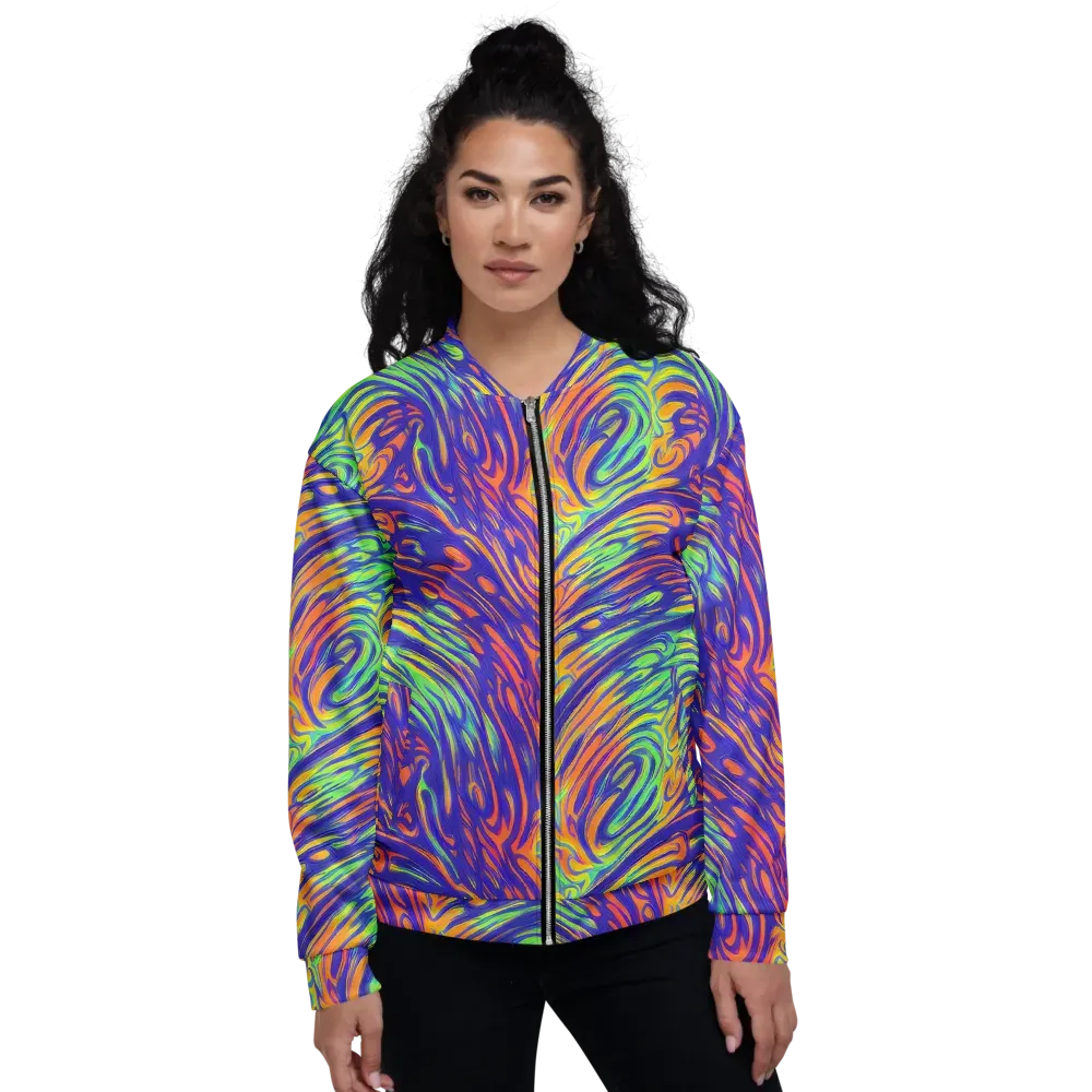 Kinetic Prism on Bomber Jacket — Front