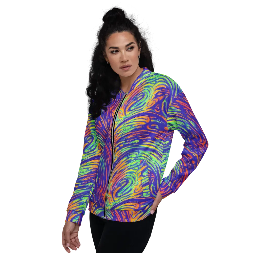 Kinetic Prism on Bomber Jacket — Left