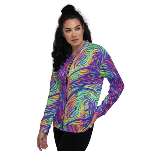 Kinetic Prism on a Bomber Jacket