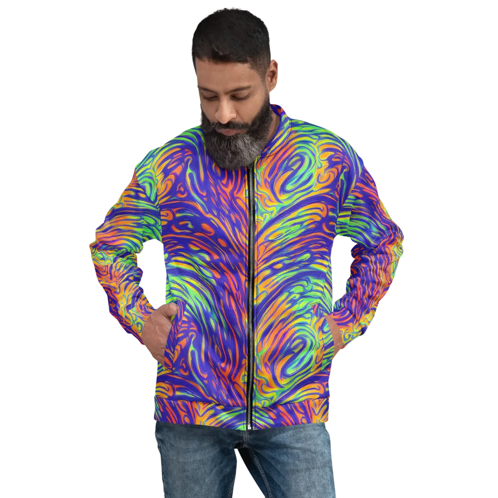 Kinetic Prism on Bomber Jacket — Front