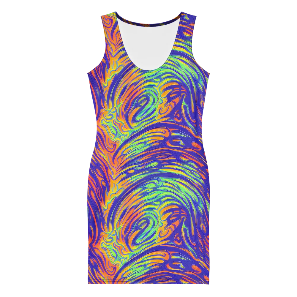 Kinetic Prism on Bodycon Dress — Front