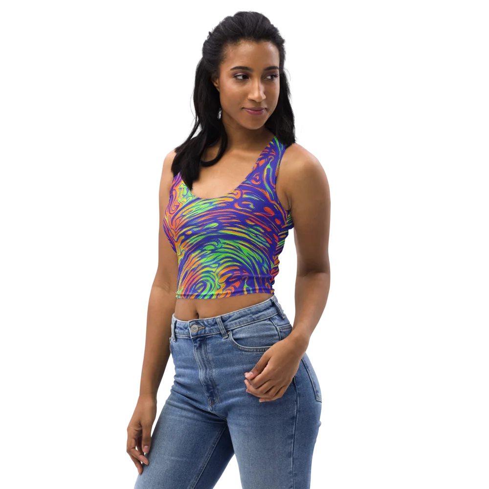 Kinetic Prism on Crop Top — Left Front
