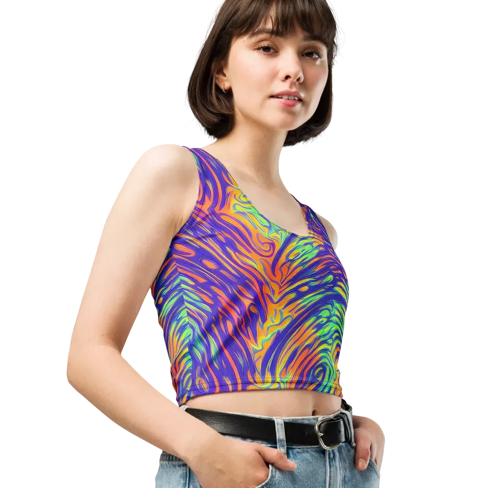 Kinetic Prism on Crop Top — Right Front