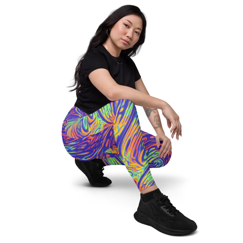 Kinetic Prism on Leggings with Pockets — Right Front