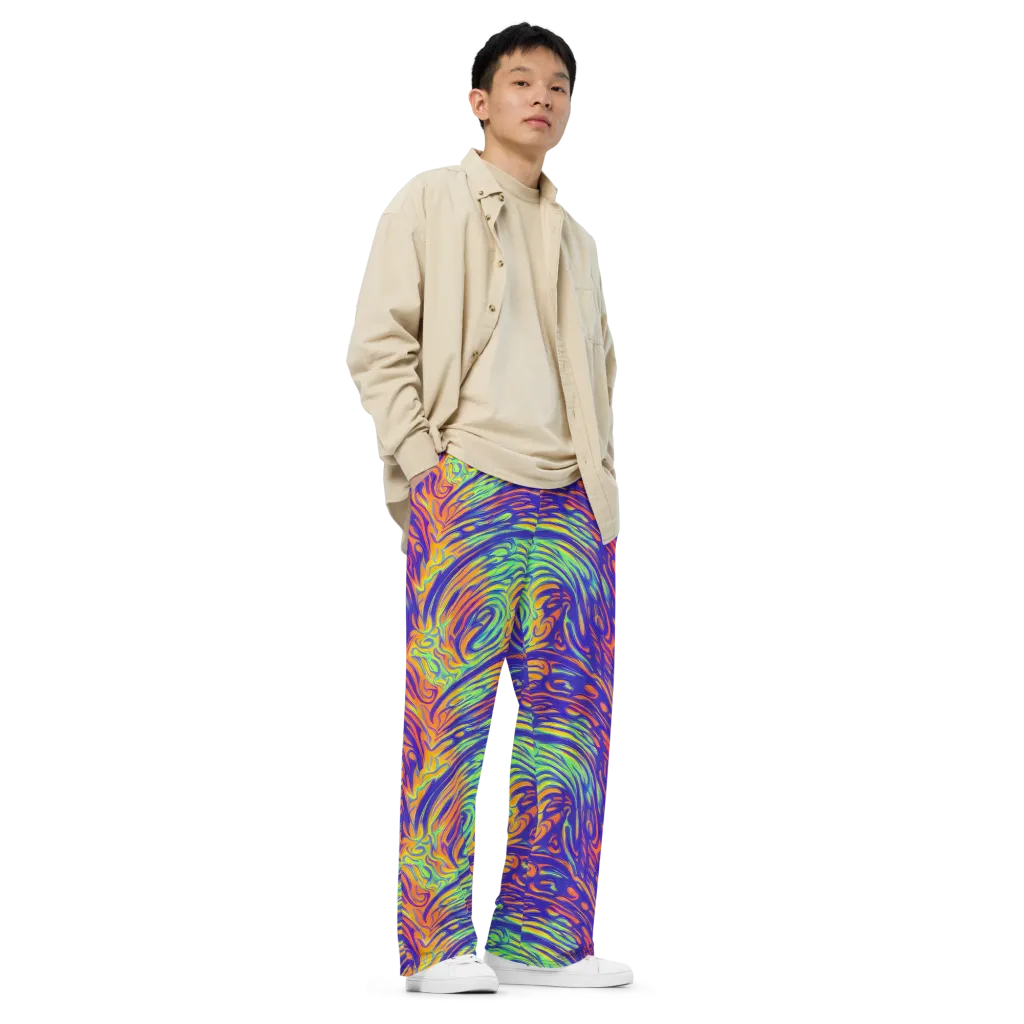 Kinetic Prism on Wide-Leg Pants — Right Front