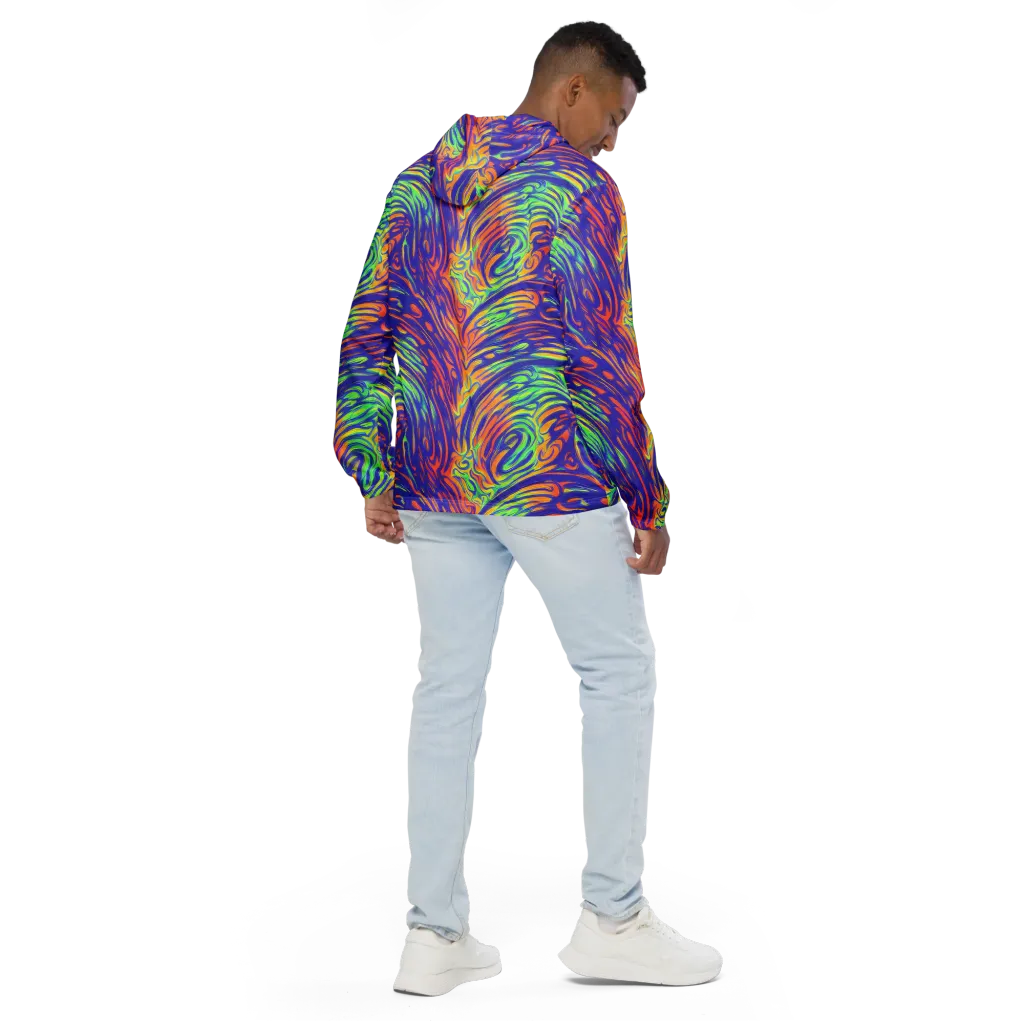 Kinetic Prism on Men's Windbreaker — Back