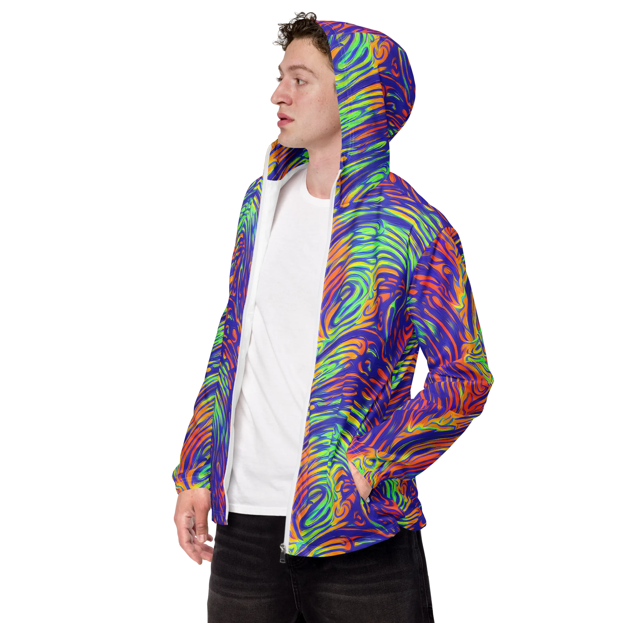 Kinetic Prism on Men's Windbreaker — Left Front