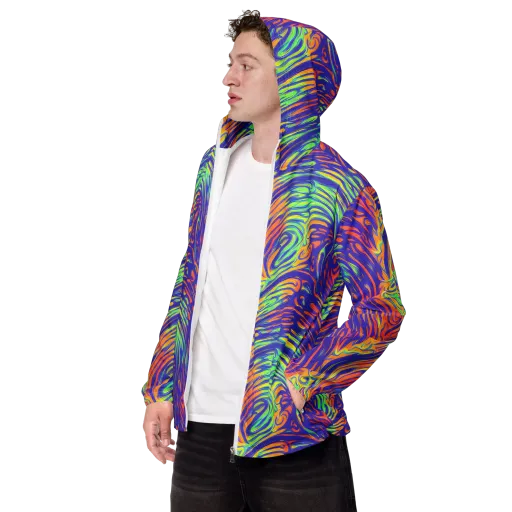 Kinetic Prism on a Men's Windbreaker