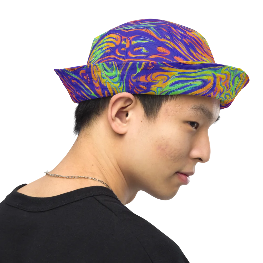 Kinetic Prism on Reversible Bucket Hat — Right Outside