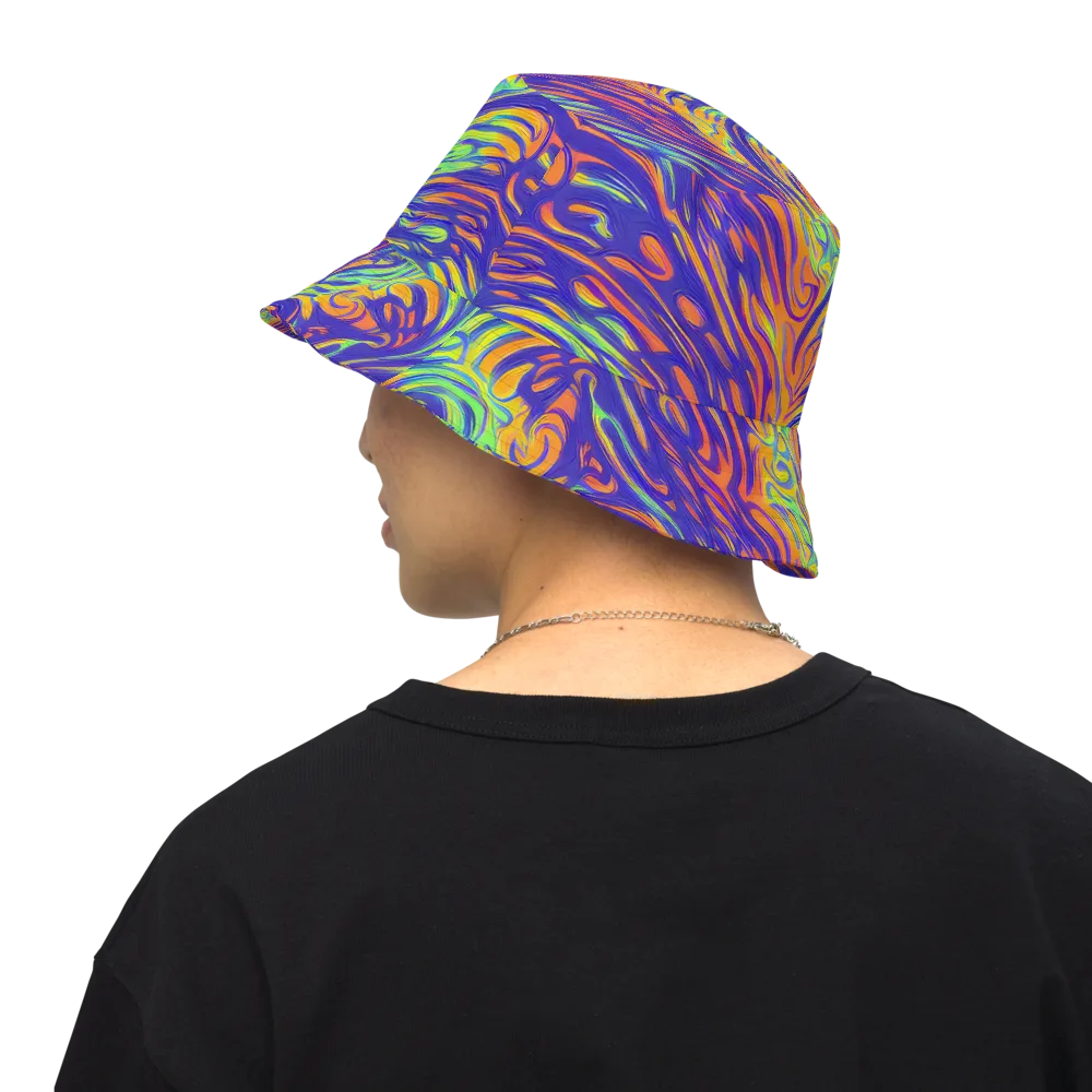 Kinetic Prism on Reversible Bucket Hat — Back Inside