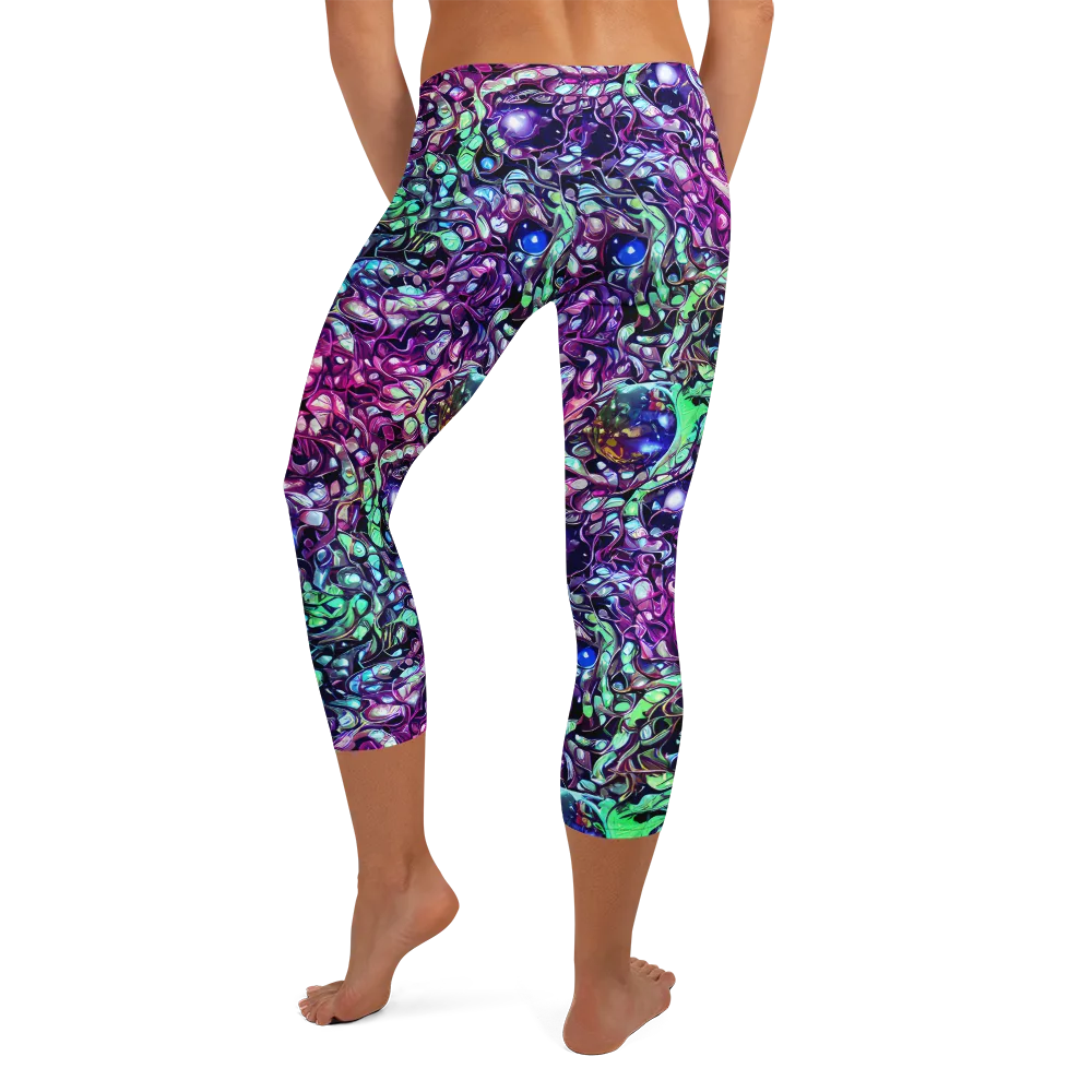 Vivid Abyss on Capri Leggings — Back