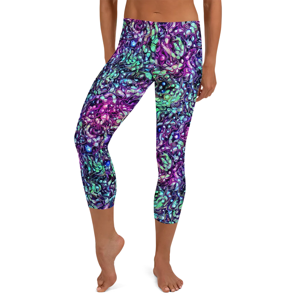 Vivid Abyss on Capri Leggings — Front