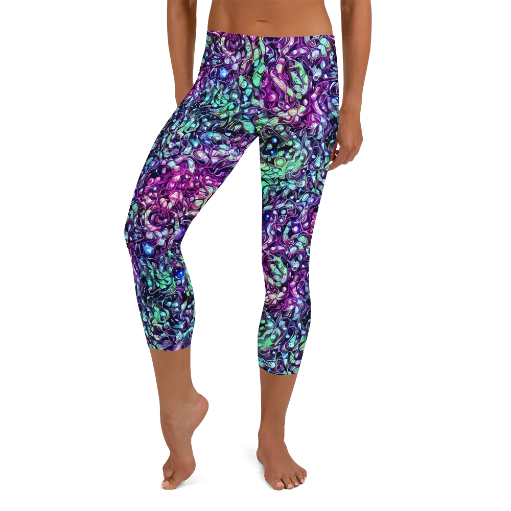 Vivid Abyss on Capri Leggings — Front
