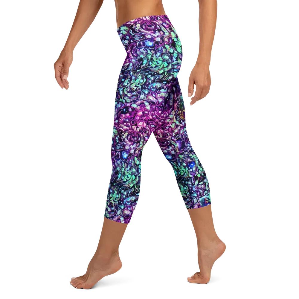 Vivid Abyss on Capri Leggings — Left