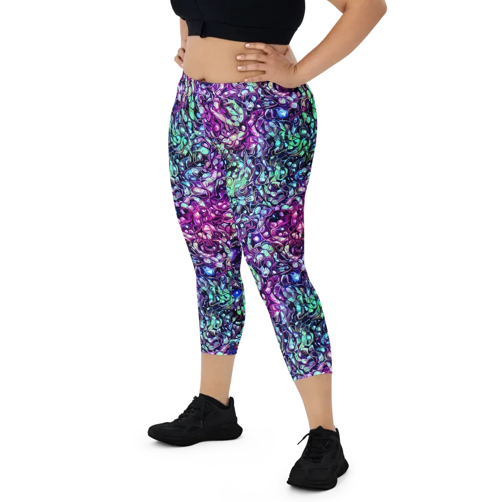 Vivid Abyss on Capri Leggings — Front
