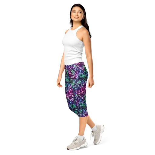 Vivid Abyss on a Capri Leggings
