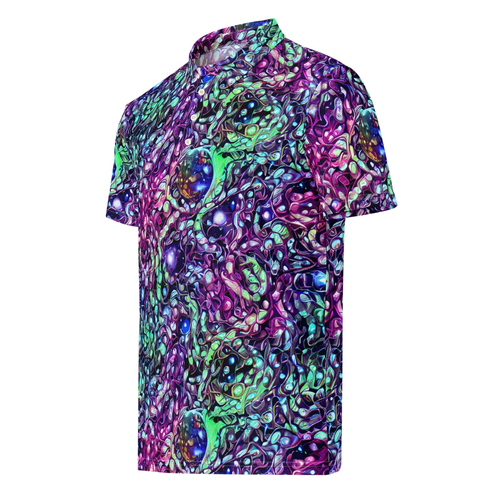 Vivid Abyss on Men's Slim Fit Polo Shirt — Left Front
