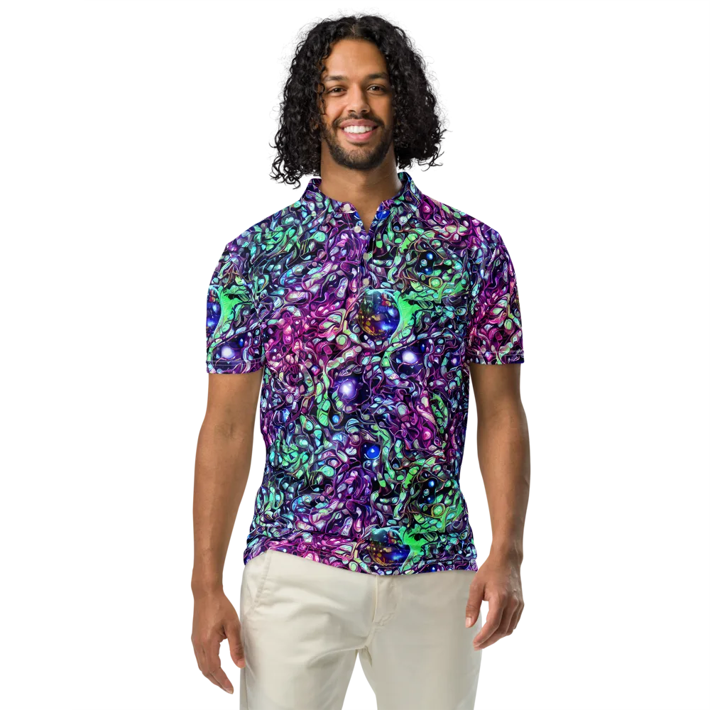 Vivid Abyss on Men's Slim Fit Polo Shirt — Front