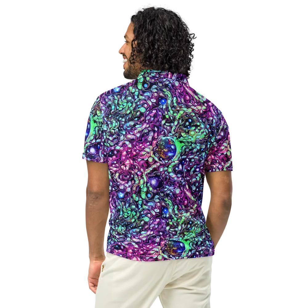Vivid Abyss on Men's Slim Fit Polo Shirt — Back