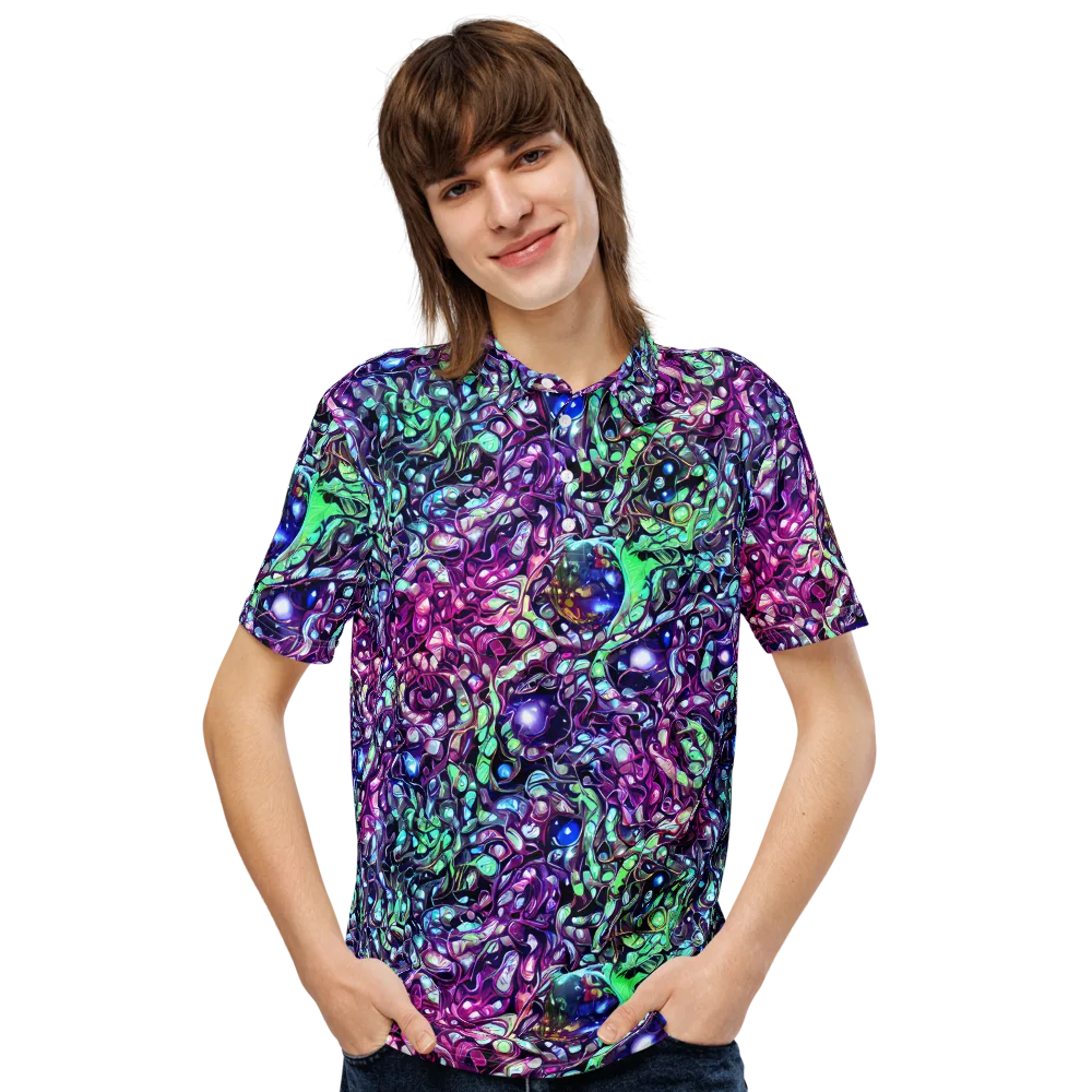 Vivid Abyss on Men's Slim Fit Polo Shirt — Front