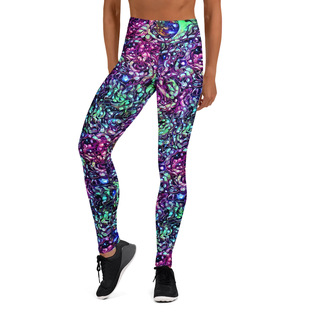 Vivid Abyss on Yoga Leggings — Front