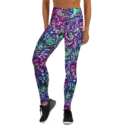 Vivid Abyss on a Yoga Leggings