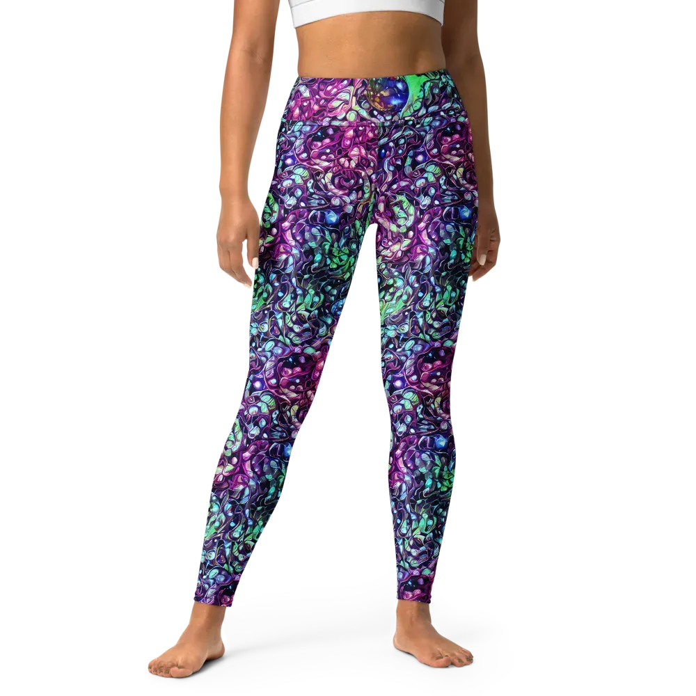 Vivid Abyss on Yoga Leggings — Front
