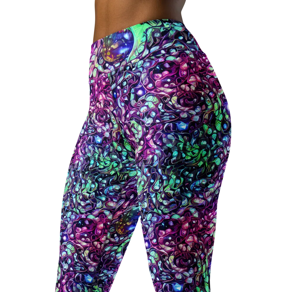 Vivid Abyss on Yoga Leggings — Left Front