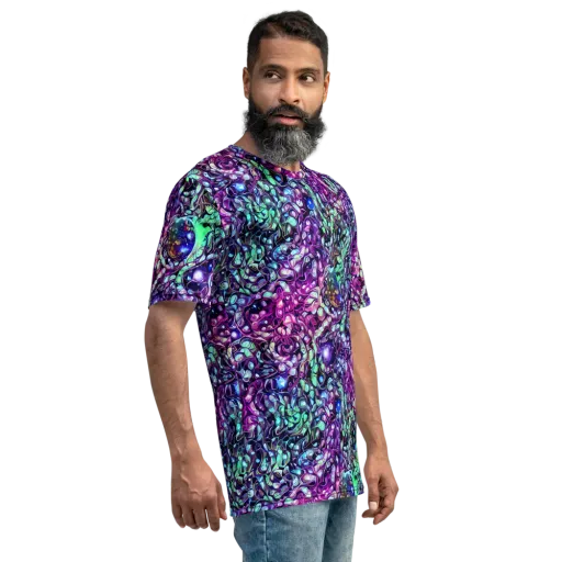 Vivid Abyss on a Men's Crew Neck T-Shirt