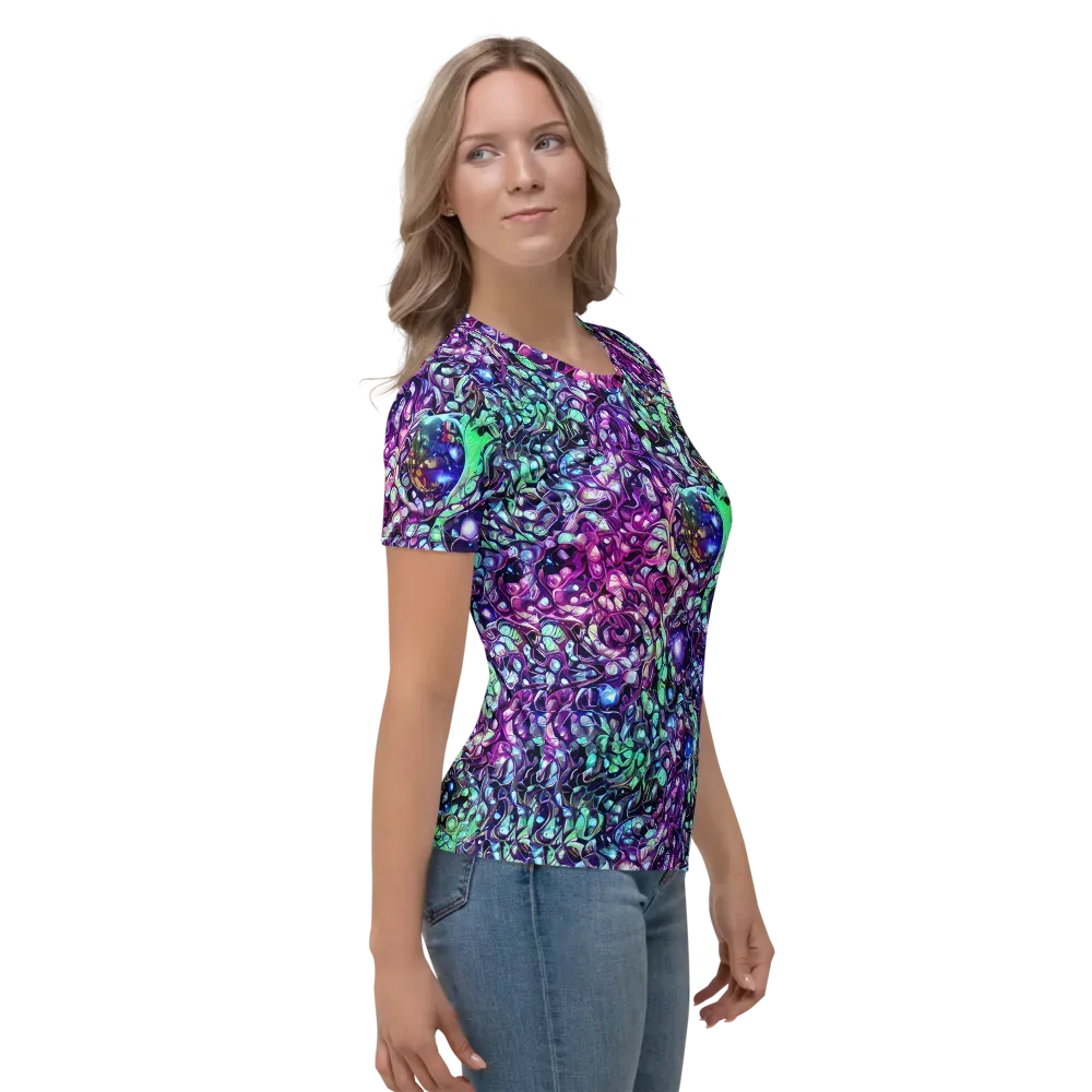 Vivid Abyss on Women's Crew Neck T-Shirt — Right