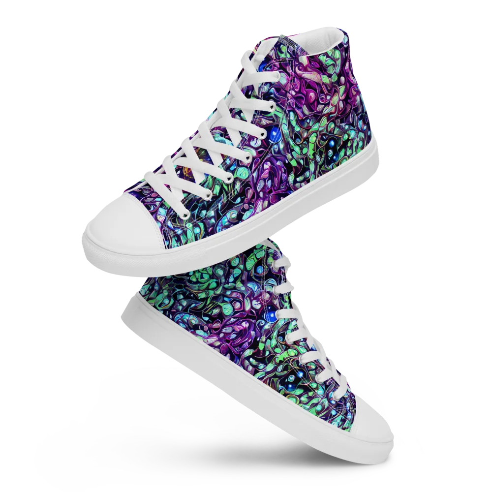 Vivid Abyss on Women's High Top Canvas Shoes — Front