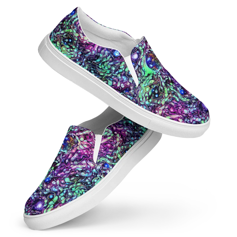 Vivid Abyss on Women's Slip-On Canvas Shoes — Front