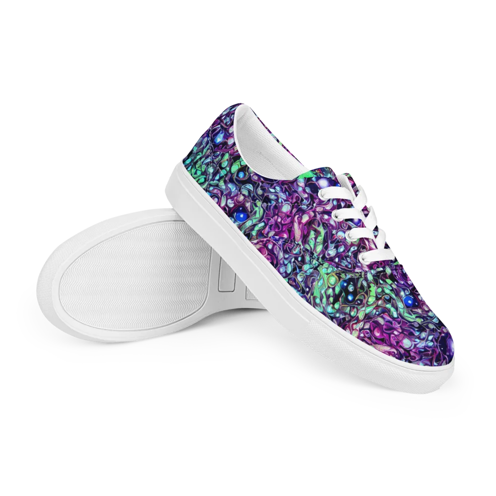 Vivid Abyss on Men's Lace-Up Canvas Shoes — Right Front