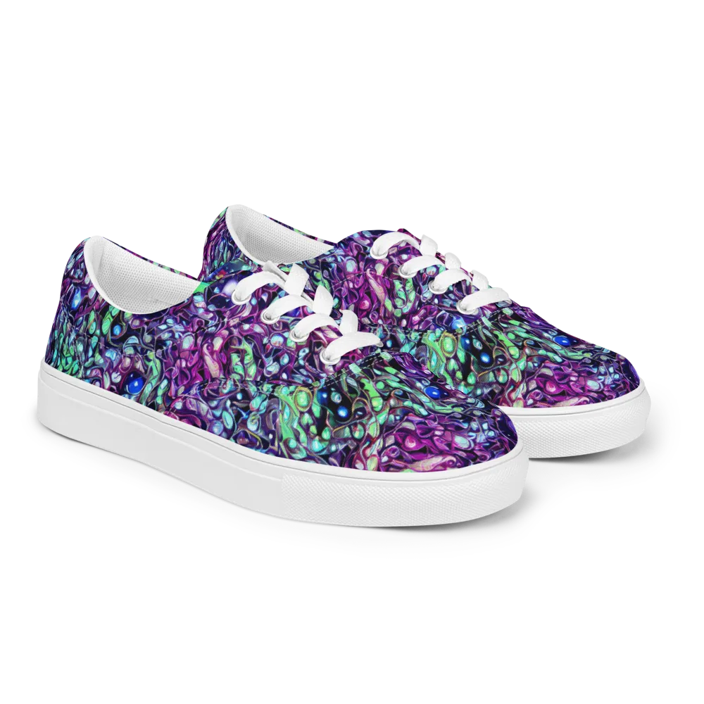 Vivid Abyss on Men's Lace-Up Canvas Shoes — Right Front