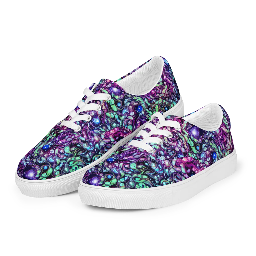 Vivid Abyss on Men's Lace-Up Canvas Shoes — Left Front