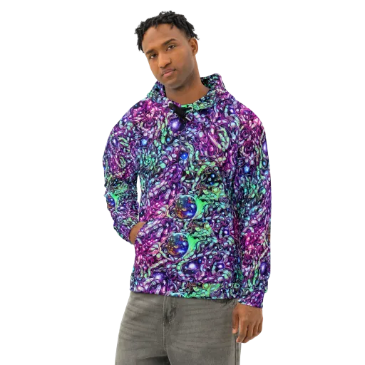 Vivid Abyss on a Cotton Hoodie