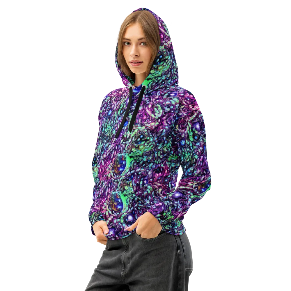 Vivid Abyss on Cotton Hoodie — Left Front