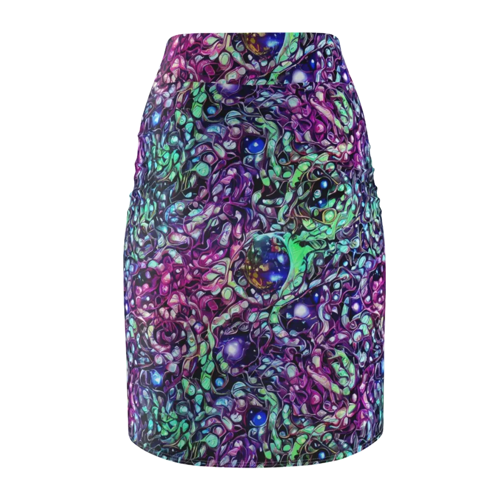 Vivid Abyss on Pencil Skirt — Back