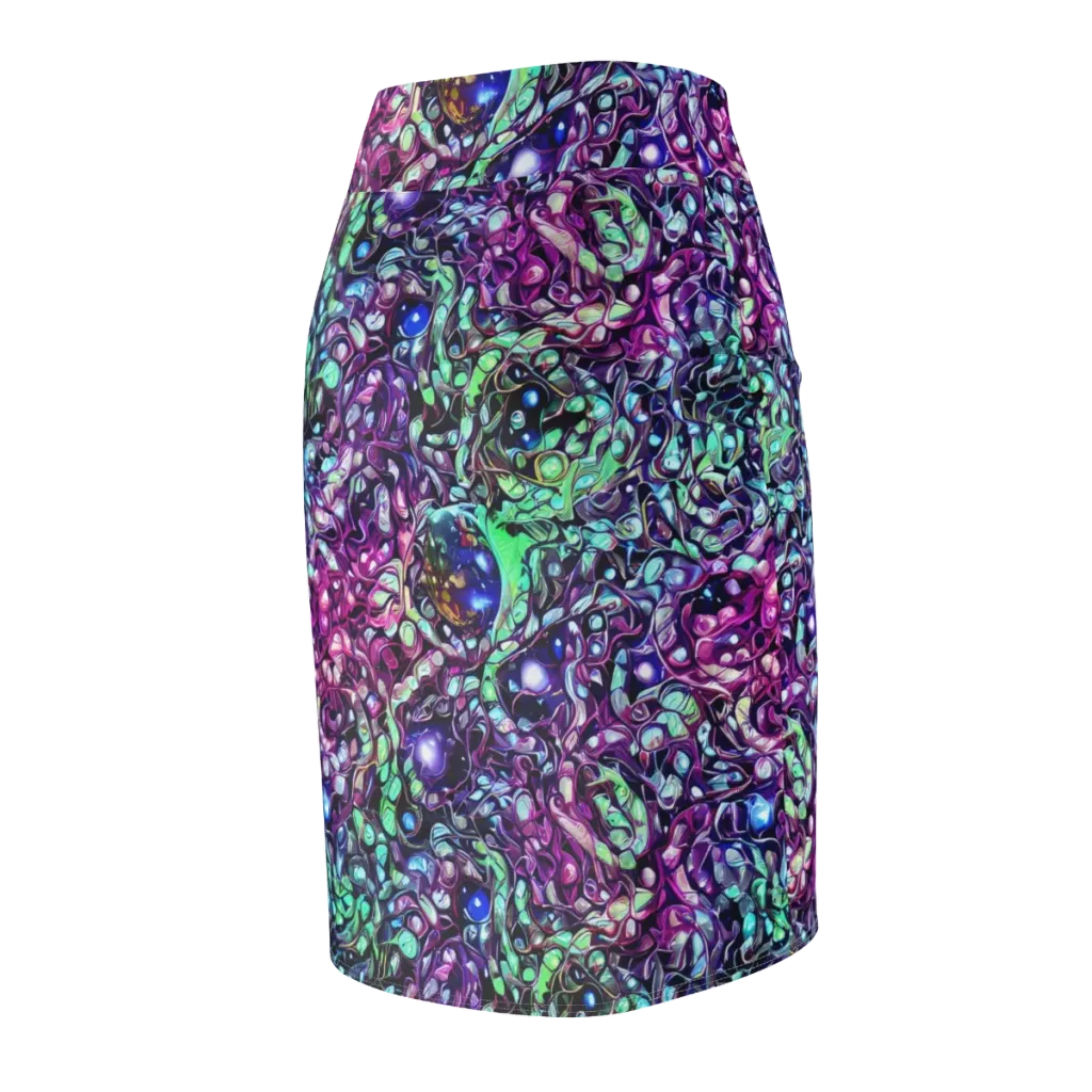 Vivid Abyss on Pencil Skirt — Back Side