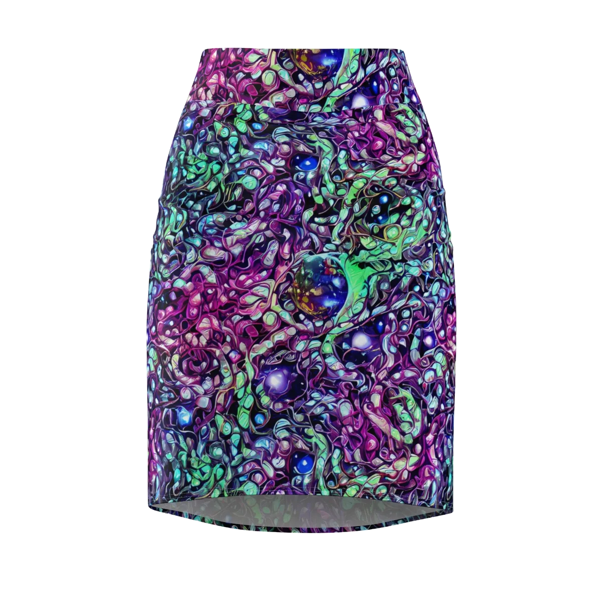 Vivid Abyss on Pencil Skirt — Front