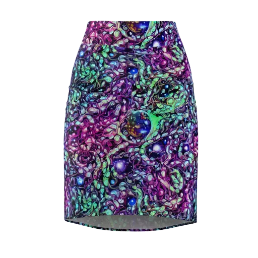 Vivid Abyss on a Pencil Skirt