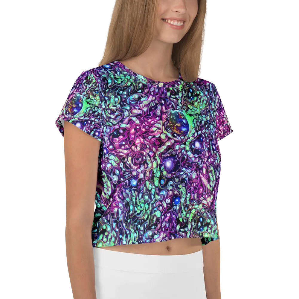 Vivid Abyss on Crop Tee — Right