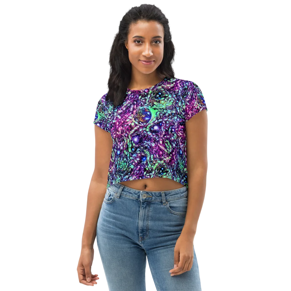 Vivid Abyss on Crop Tee — Front