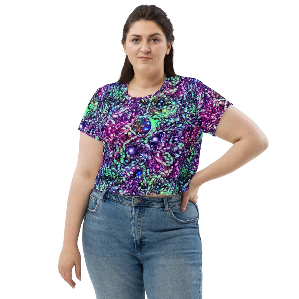 Vivid Abyss on Crop Tee — Front