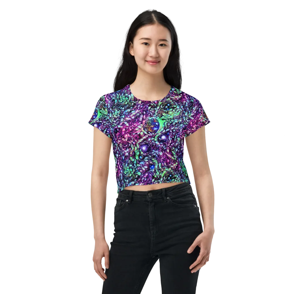 Vivid Abyss on Crop Tee — Front