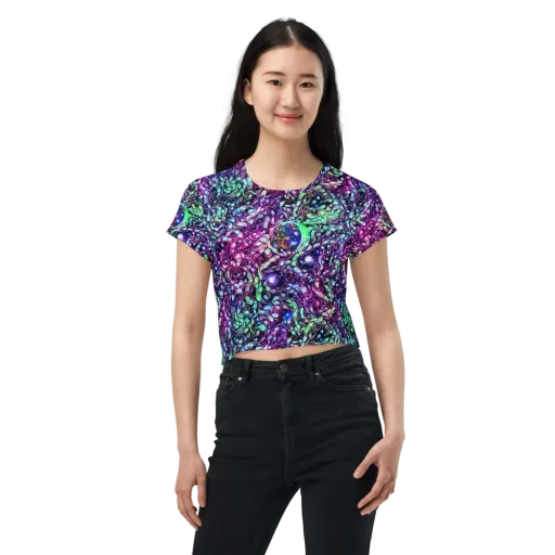 Vivid Abyss on a Crop Tee