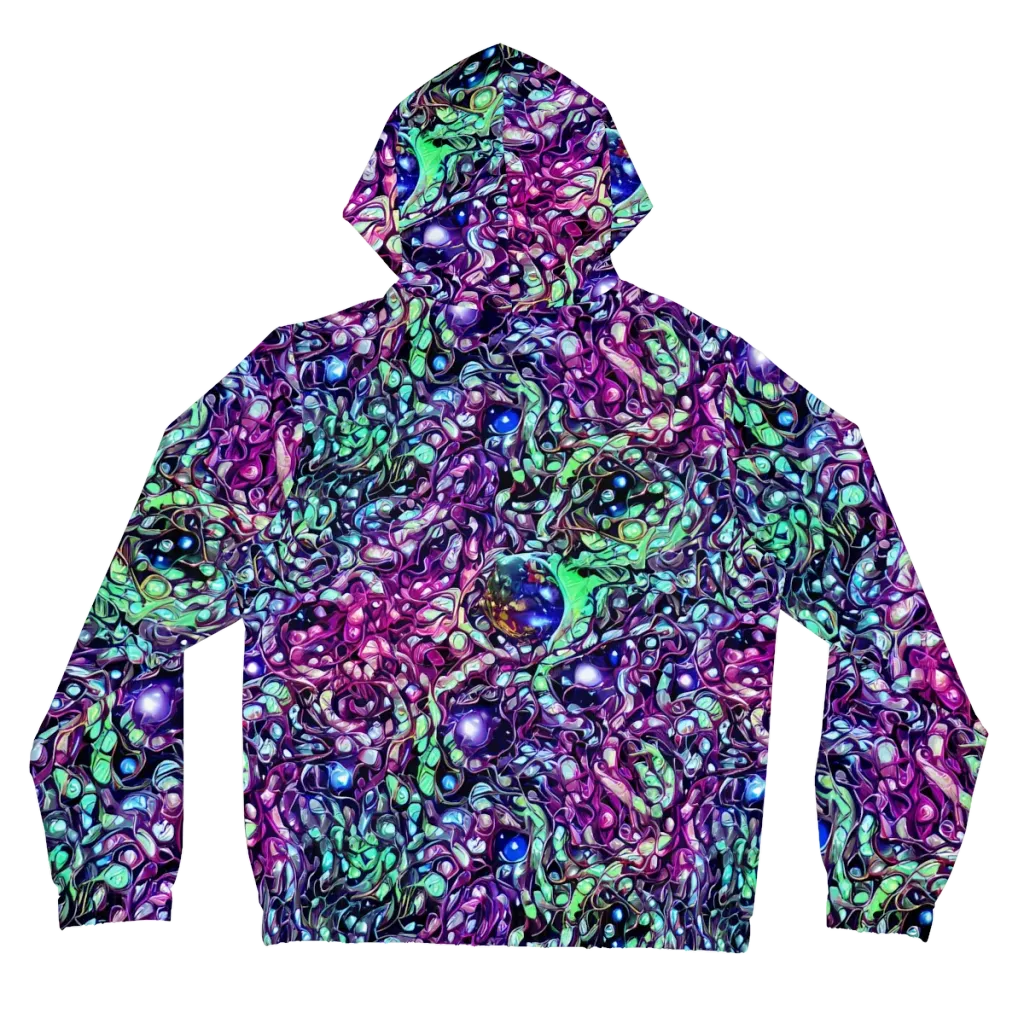 Vivid Abyss on Women's Full-Zip Hoodie — Back